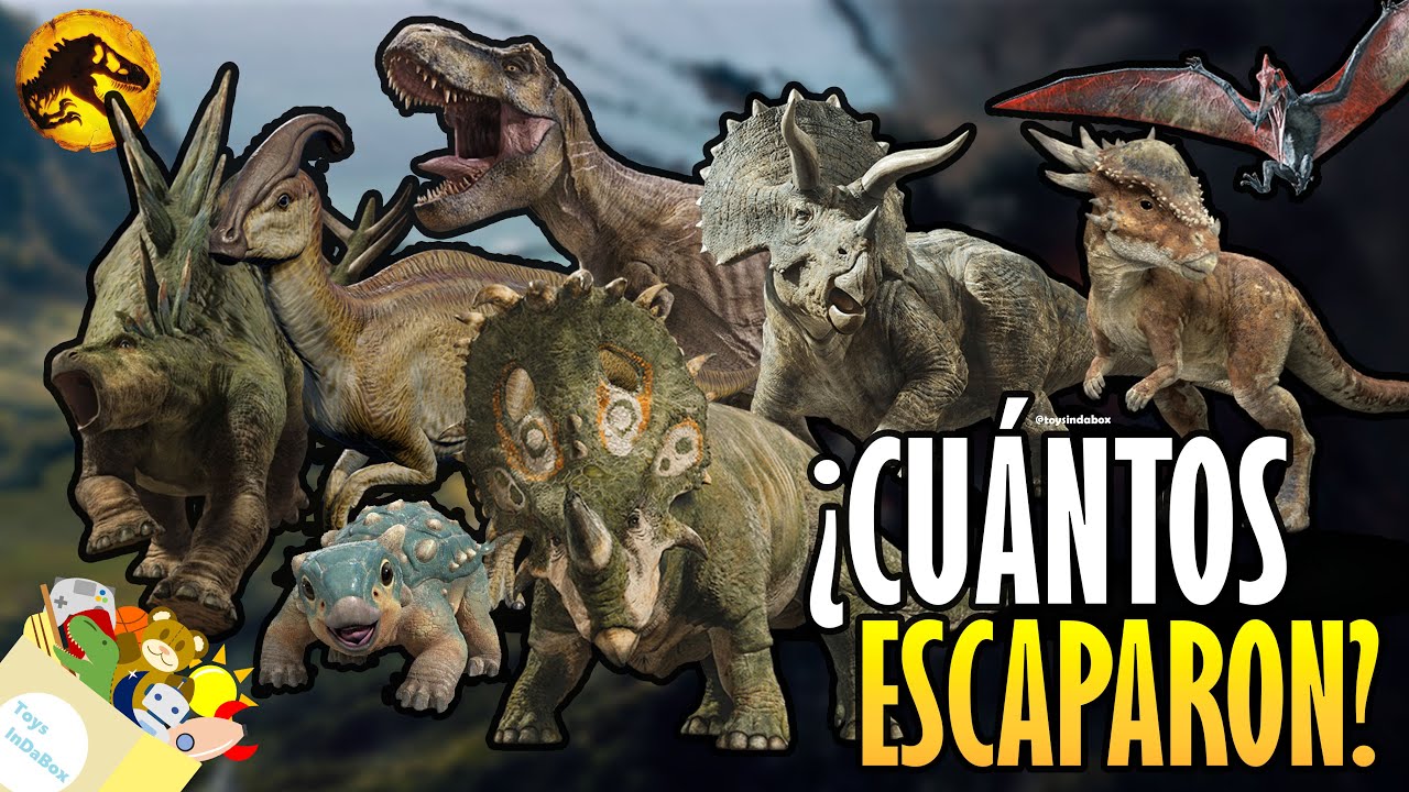 TODOS los dinosaurios RESCATADOS y EXTINTOS de Isla Nublar | JURASSIC WORLD | Toys InDaBox