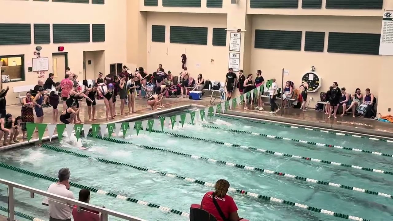 Lower Merion HS Girls Medley relay wins 2026 Centrals. 