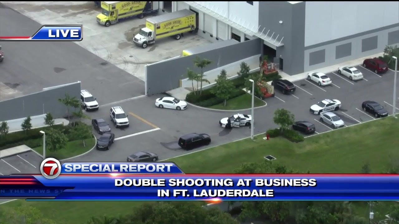 2 hospitalized, 1 at large after shooting at Fort Lauderdale business