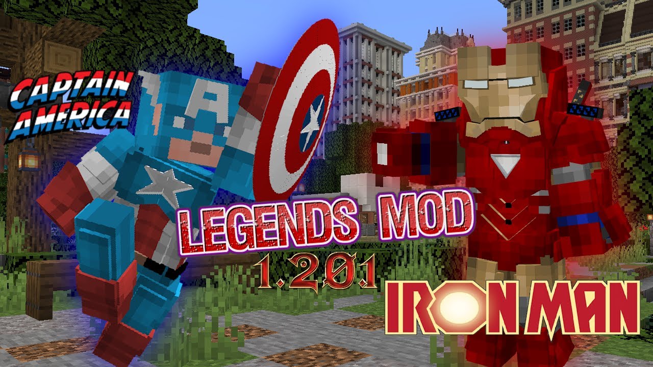 Железный Человек и Капитан Америка – НОВЫЕ костюмы | Мод Legends 1.0 (Minecraft 1.20.1)