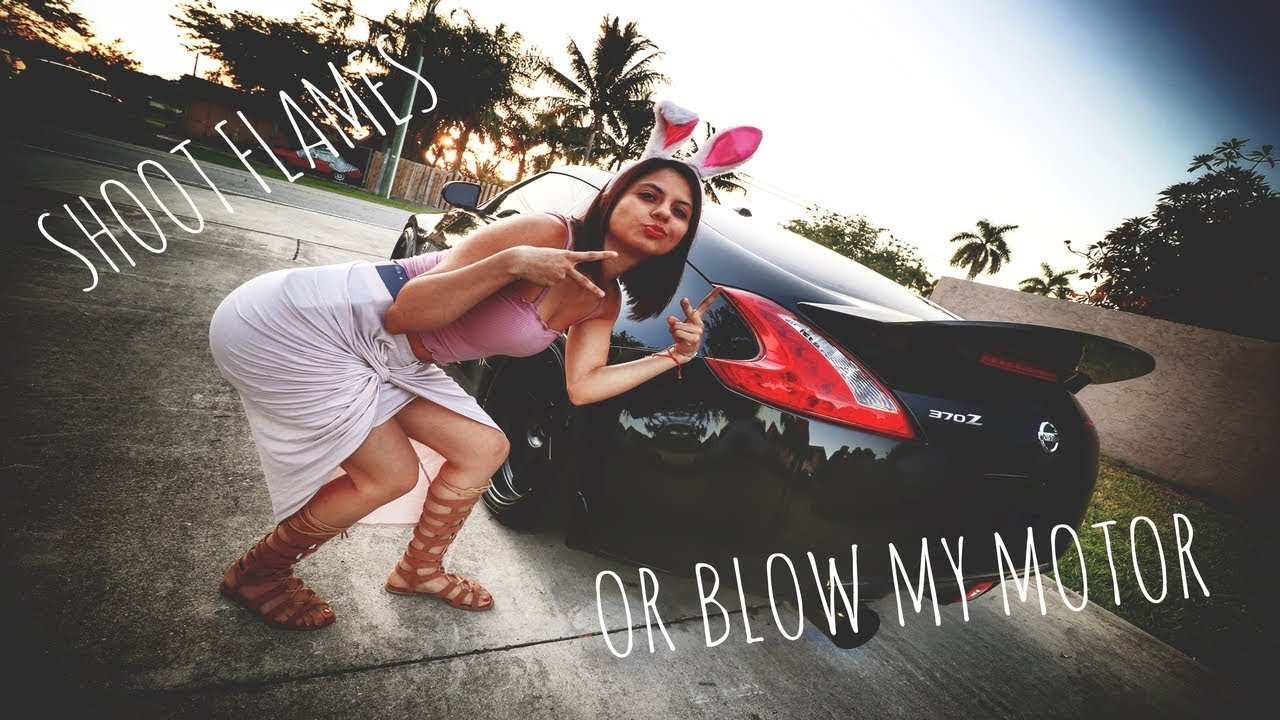 Teaching My GIRLFRIEND How to SHOOT FLAMES In My 370z | How To Shoot Flames | Noir.TM