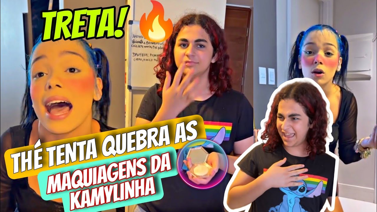 BABADO! KAMYLINHA DESFIA THÉ E ELE TENTA QUEBRAR AS MAQUIAGENS DELA + PERDE A LIDERANÇA 🫢😱