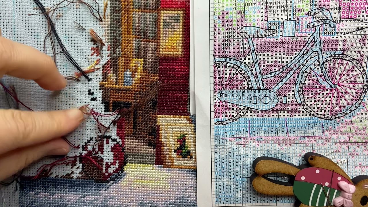 Flosstube 263: Stitch with me DIMENSIONS GOLD cross-stitch ASMR 십자수 ASMR 디멘션