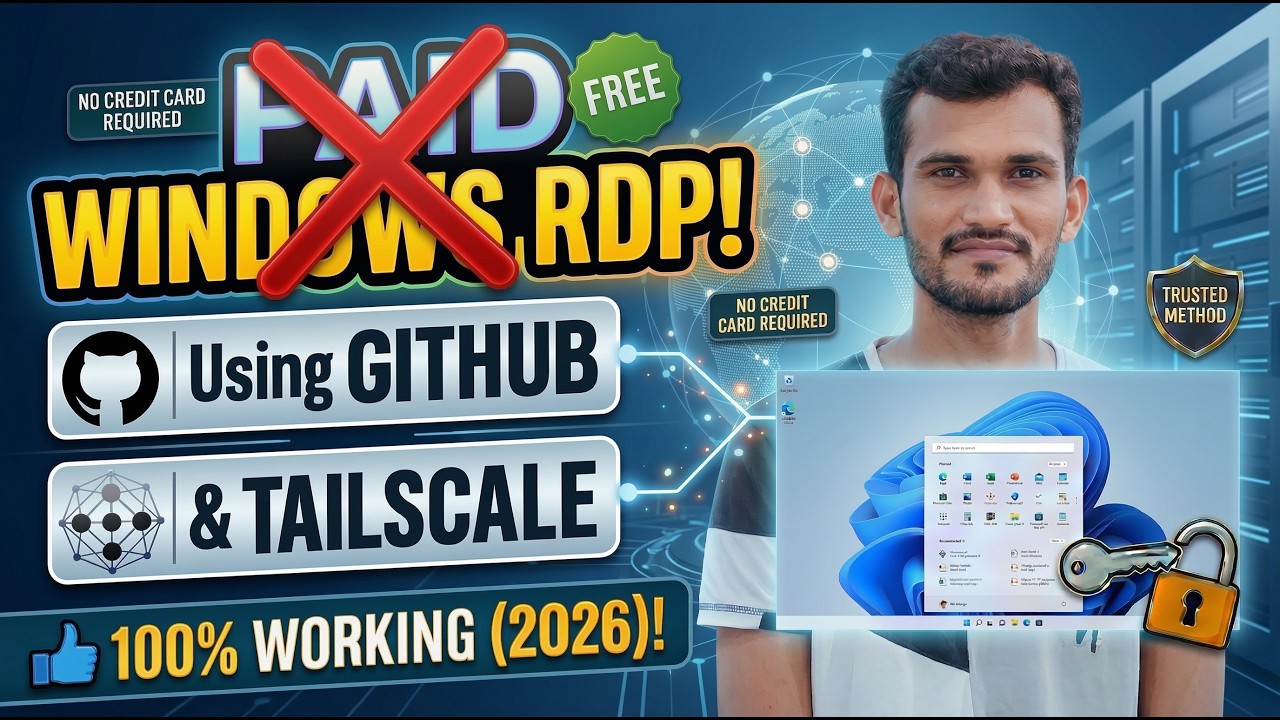 How to Get FREE RDP (Windows/Linux) Using GitHub & Tailscale &ndash; (2026 Working Method)