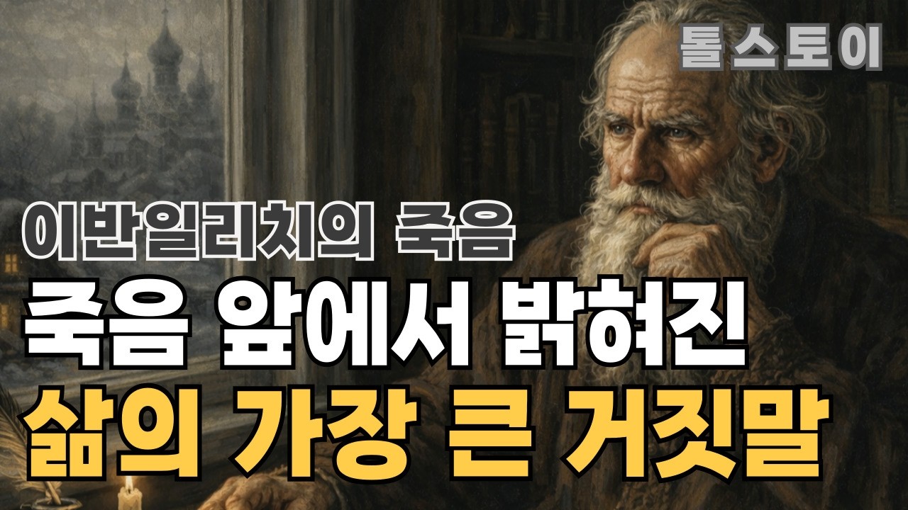 톨스토이 시리즈 4편 : 이반 일리치의 죽음 | 아무도 말해주지 않았던 진실│ 이반 일리치의 마지막 순간  | 법정스님·명언·지혜 이야기