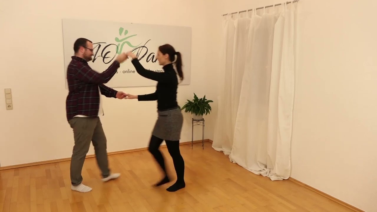 einfache Discofox Figur: he goes - she goes,  gezeigt und gez&auml;hlt