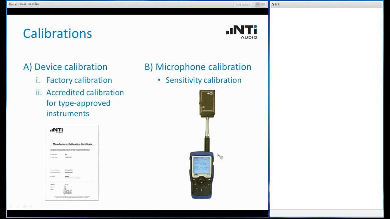 NTi Audio Webinar: Basics of Sound Level Measurements