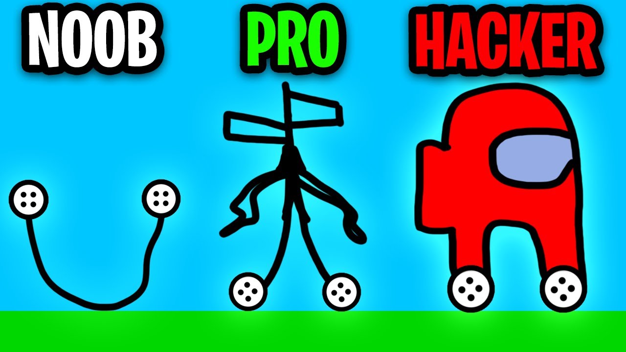 Can We Go NOOB vs PRO vs HACKER In CAR DRAWING GAME!? (AMONG US, SIRENHEAD, HENRY STICKMIN CARS?!)