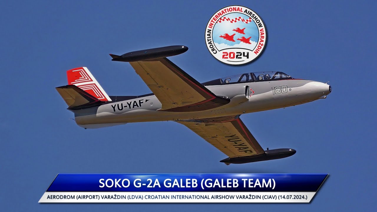 4K⁵⁰✈️🇷🇸Soko G-2A Galeb (Galeb Team)-(CIAV 2024_14.07.2024.)