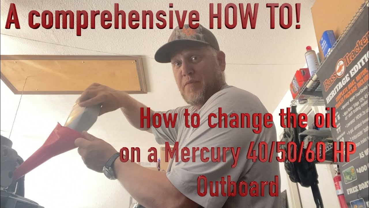 Замена масла в моделях Mercury 40/50/60 л.с.