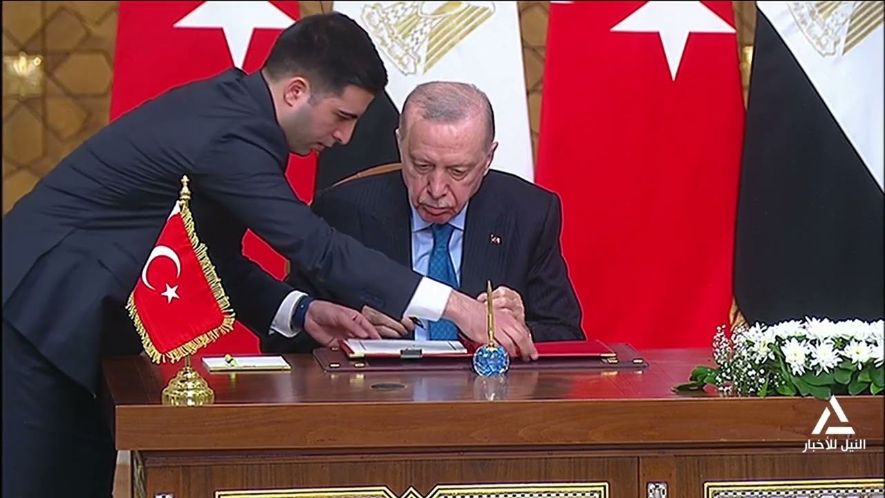 الرئيس السيسى ونظيره التركى يوقعان على البيان الاستراتيجى المشترك