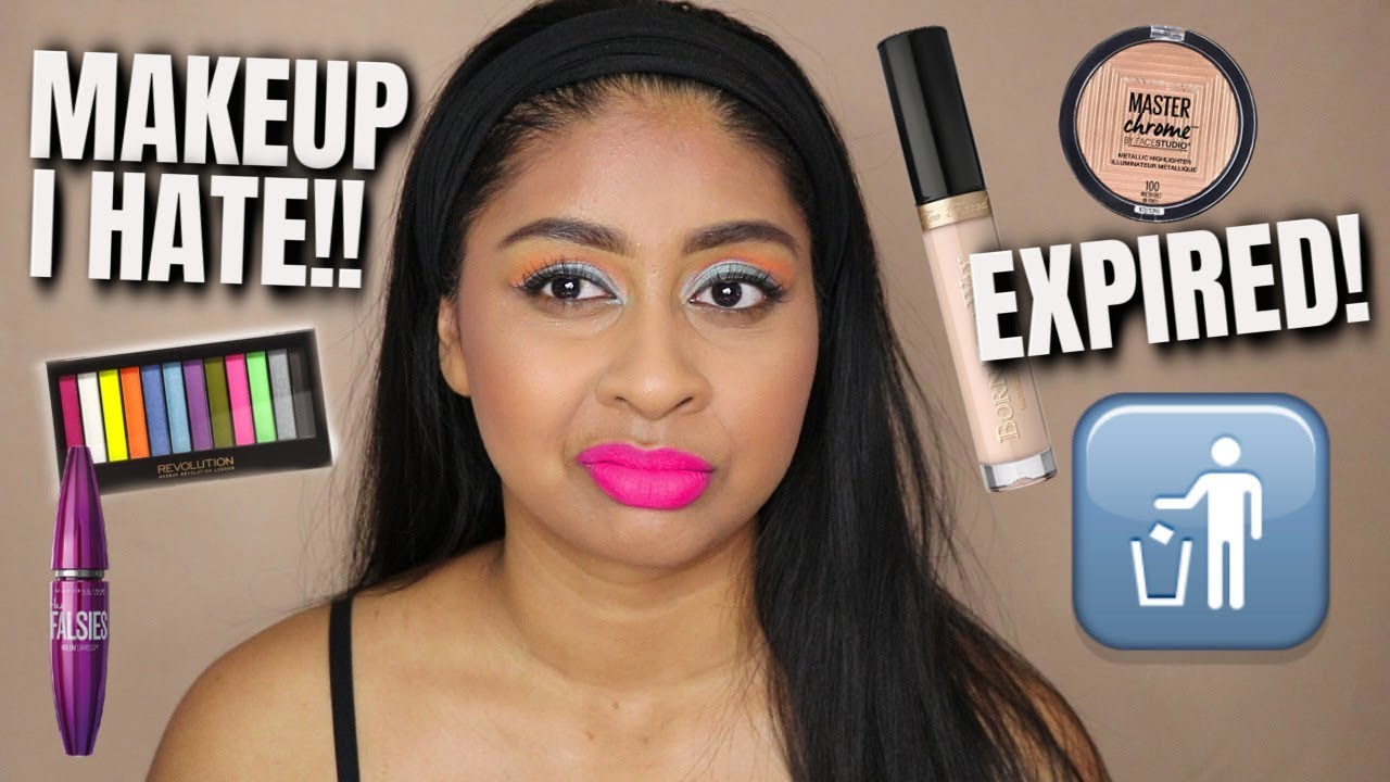 FULL FACE OF EXPIRED MAKEUP OR MAKEUP I HATE!! EW