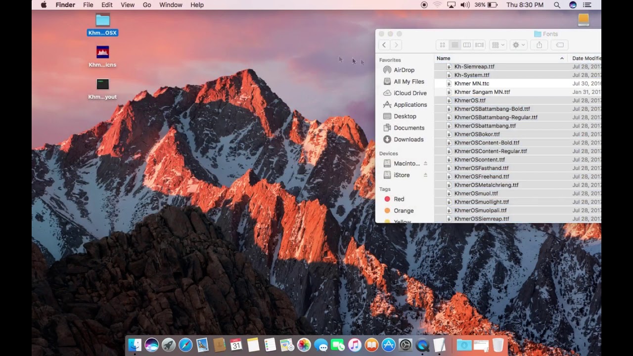 How to install Khmer Unicode on Mac full with Microsoft Office 2016 [Part 1]