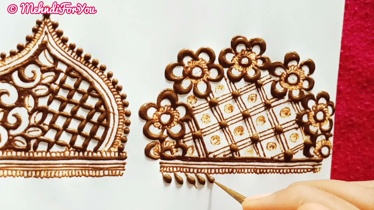 Reverse filling mehndi design for bridal mehndi || Bridal mehndi design starting design