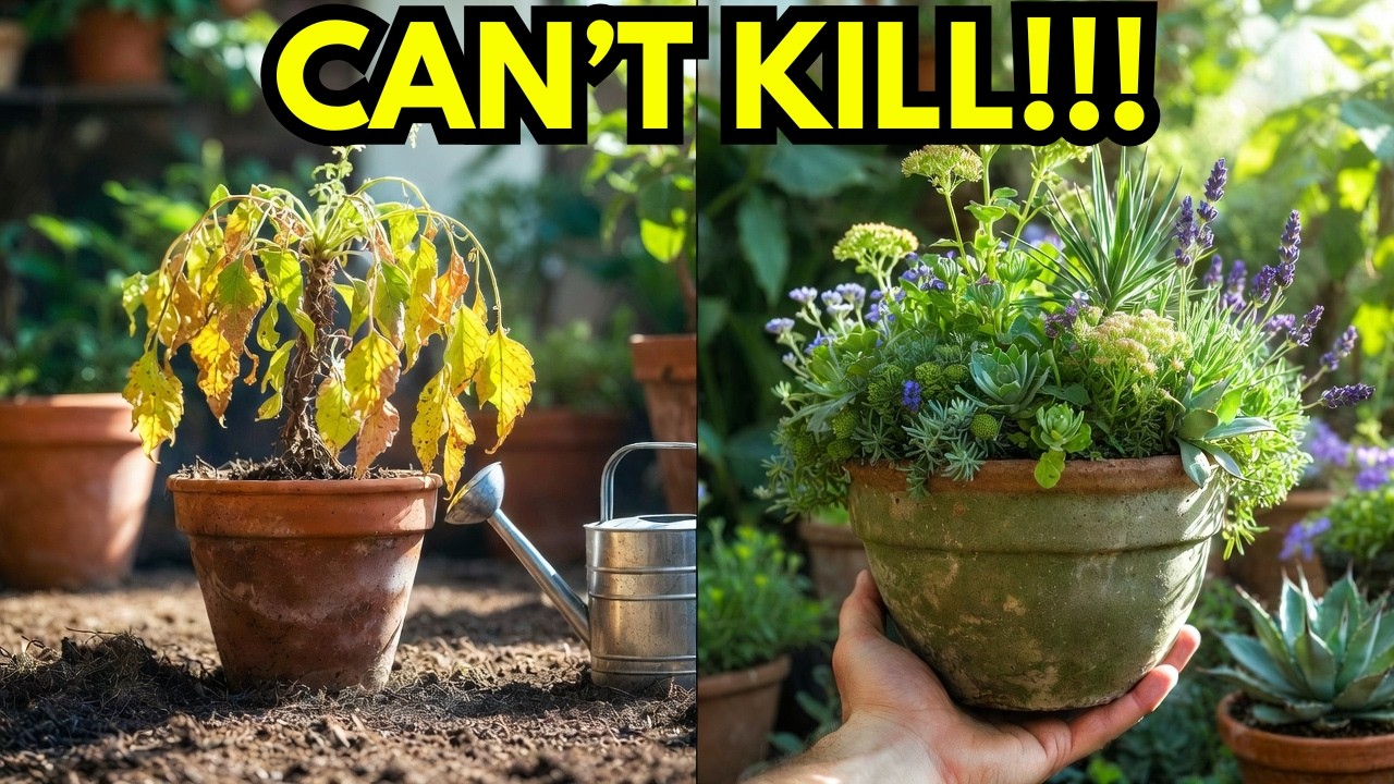 Top 10 Perennials That Thrive On Little Water: Drought-Proof Your Containers | Container Gardening🌿