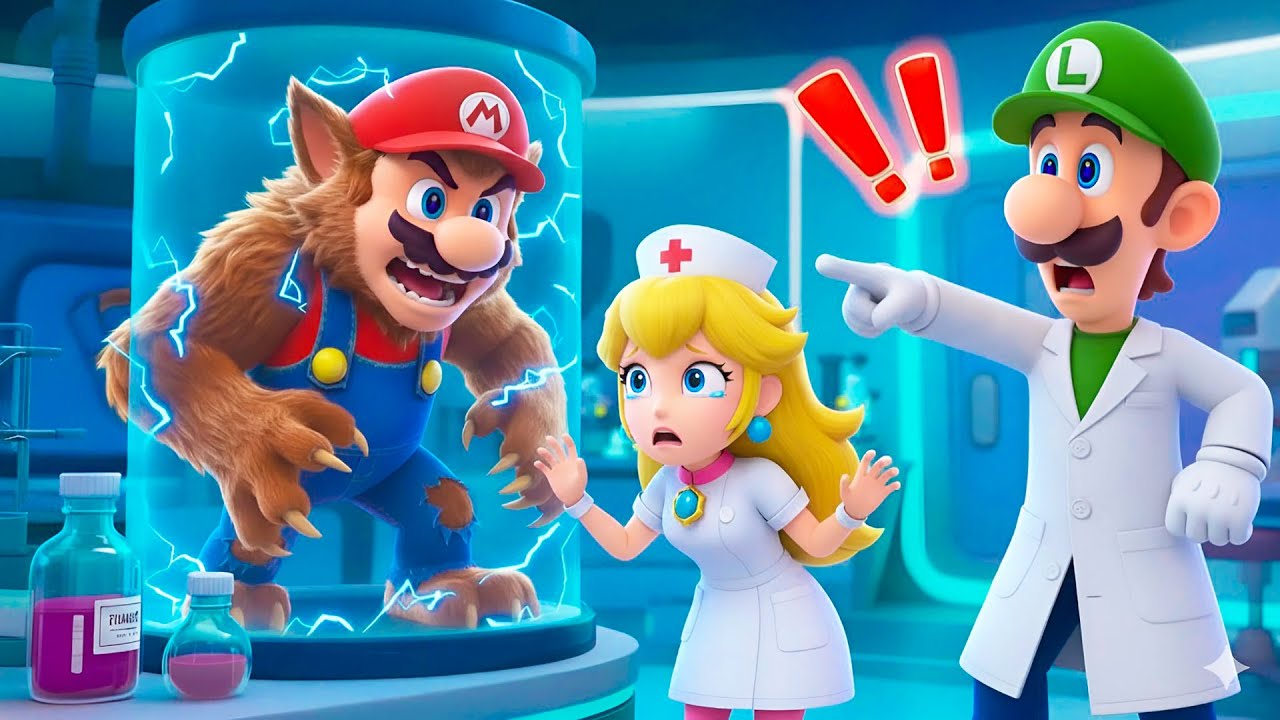 OMG! Mario VIROU um LOBISOMEM! O que Aconteceu?! | História Triste | Animação