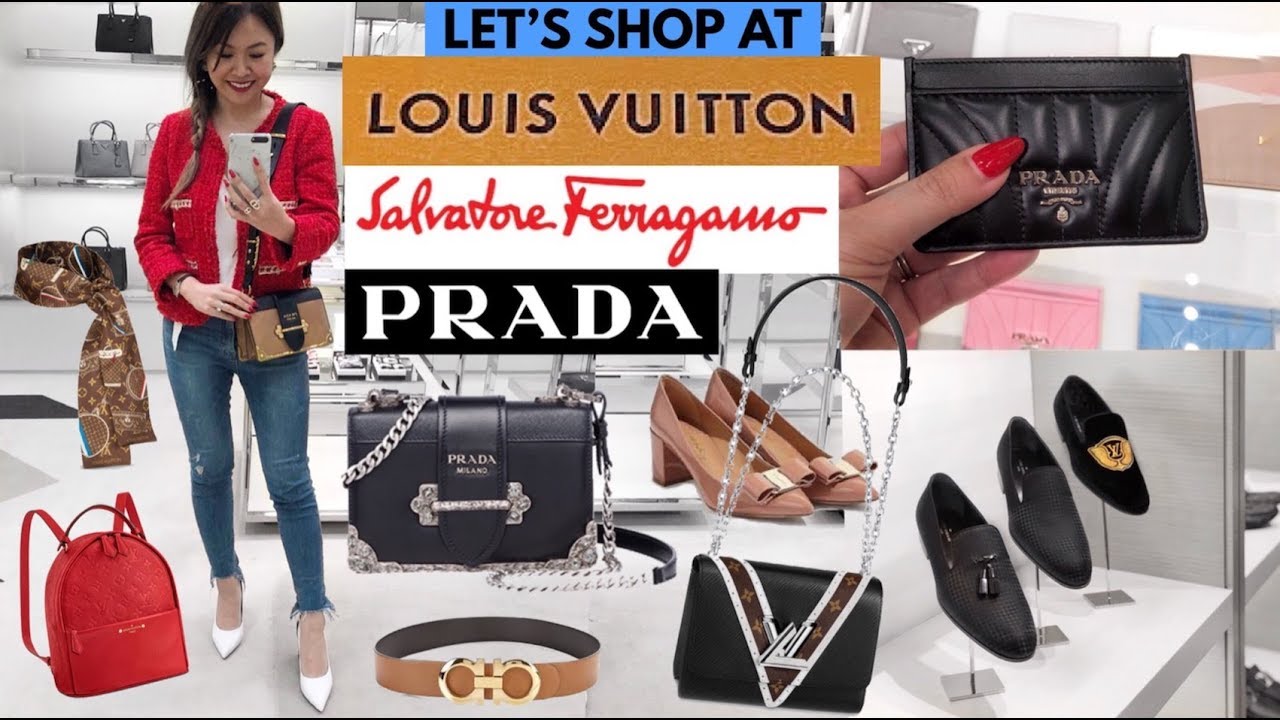 SHOP WITH ME AT LOUIS VUITTON, PRADA & FERRAGAMO! 👜 SHOPPING VLOG!