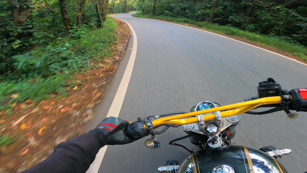 POV Riding A Custom Enfield on The Chorla Ghat