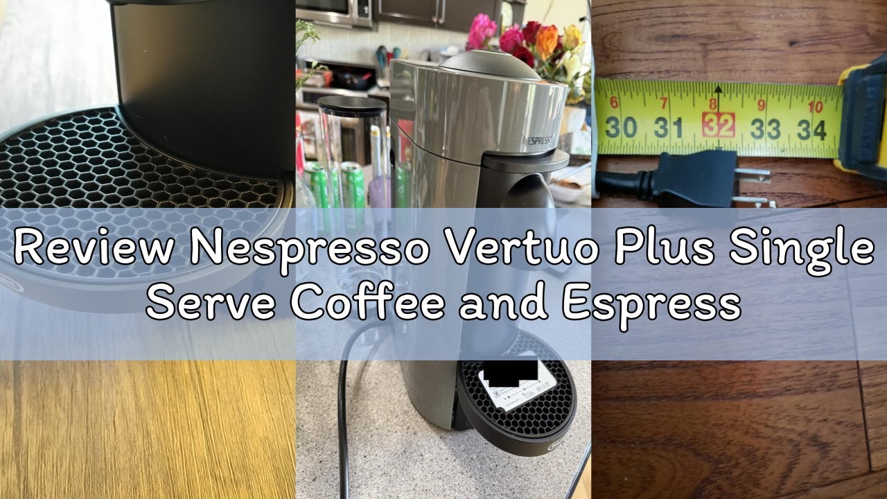 Review Nespresso Vertuo Plus Single Serve Coffee and Espresso Machine by De'Longhi, Black Matte
