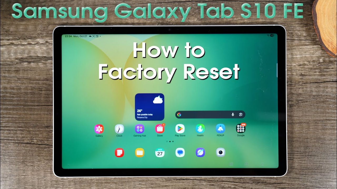 Samsung Galaxy Tab S10 FE: как сбросить настройки до заводских