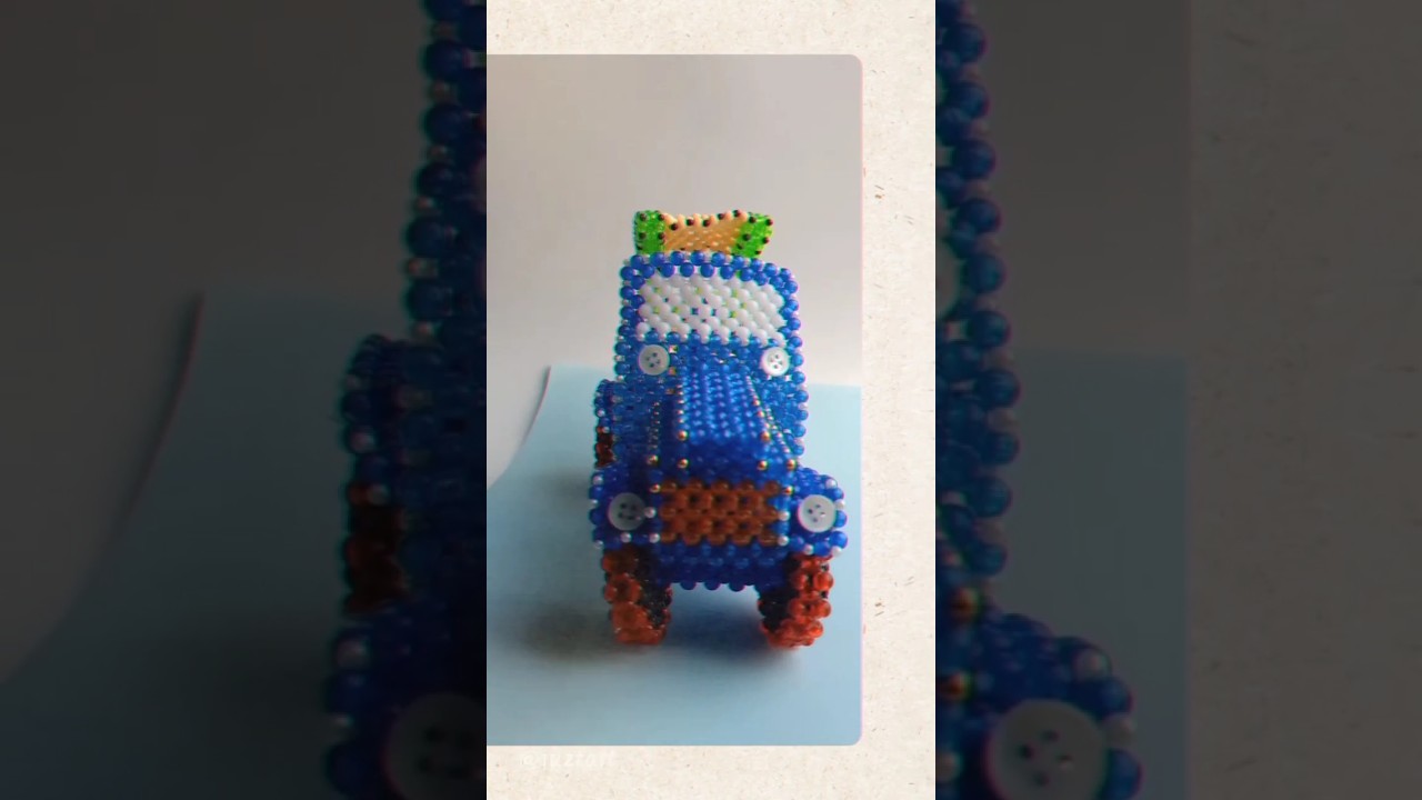 Vintage Car With Beads!!? 🤯🤩 #car #beaded
