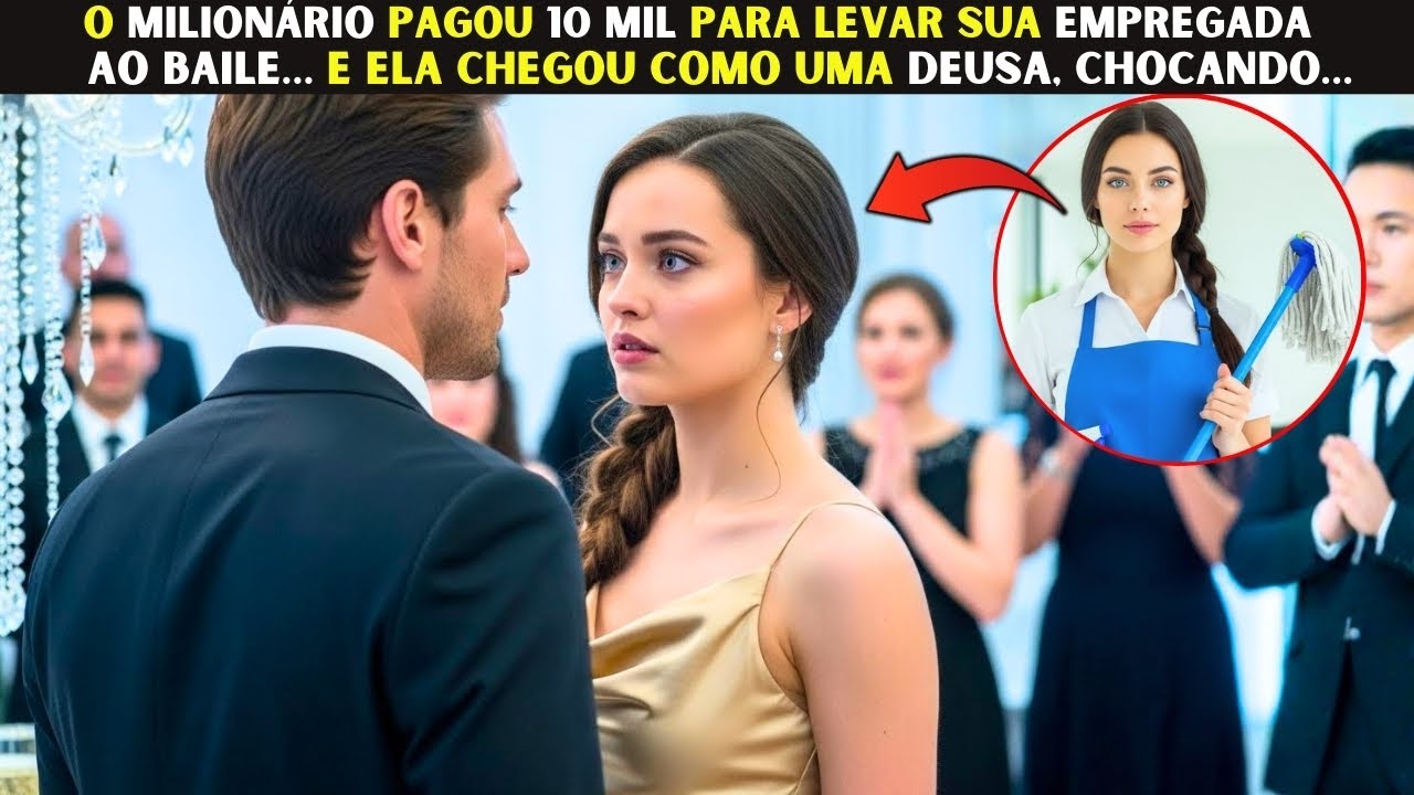 O milionário pagou 10 mil para levar sua empregada ao baile… e ela chegou como uma Deusa, chocando…