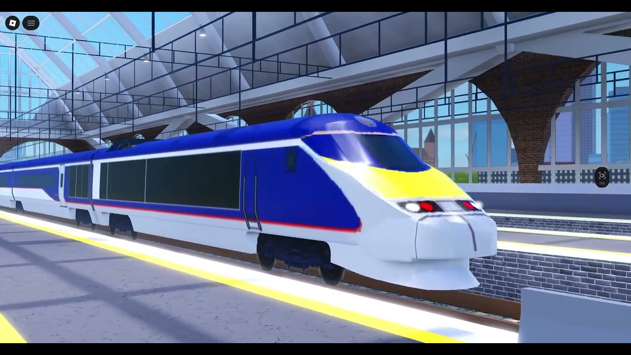 Class 373 Eurostar e300 (TGV TMST) arriving at Isembard Central - Roblox Mind The Gap