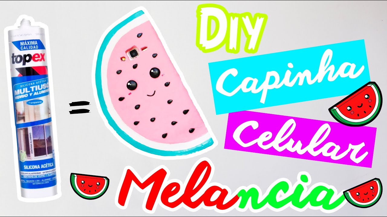 DIY - CAPINHA DE CELULAR DE MELANCIA KAWAII - por Prih Gomes