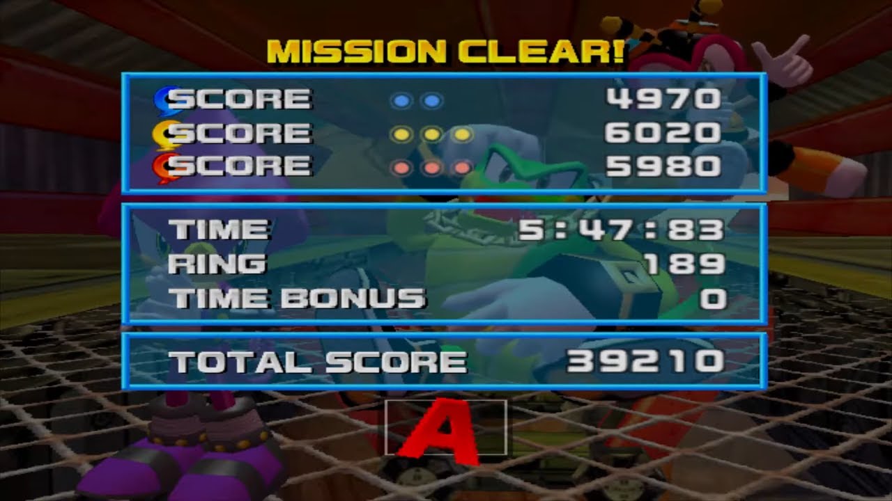 Sonic Heroes: Rail Canyon Extra Mission (Team Chaotix) [A Rank] | Reverofenola