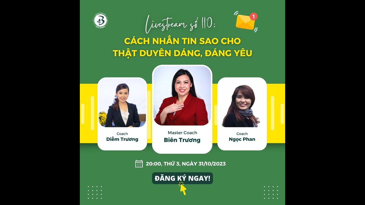 LIVE 110: 🍏 CÁCH NHẮN TIN SAO CHO THẬT DUYÊN DÁNG, ĐÁNG YÊU