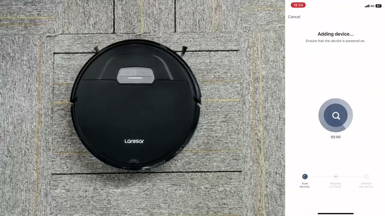 How to connect the robot vacuum to wifi? (Laresar Evol 3)