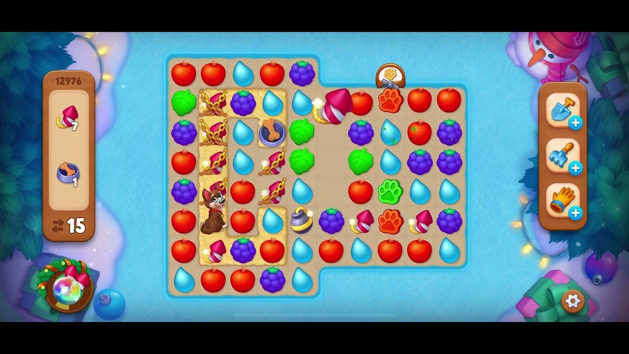 GAME(gardenscapes 2023)🐶🎄🐶 LEVEL#12 976 WITH THE DOGGY !!!🐶🎄🐶 👍👍👍