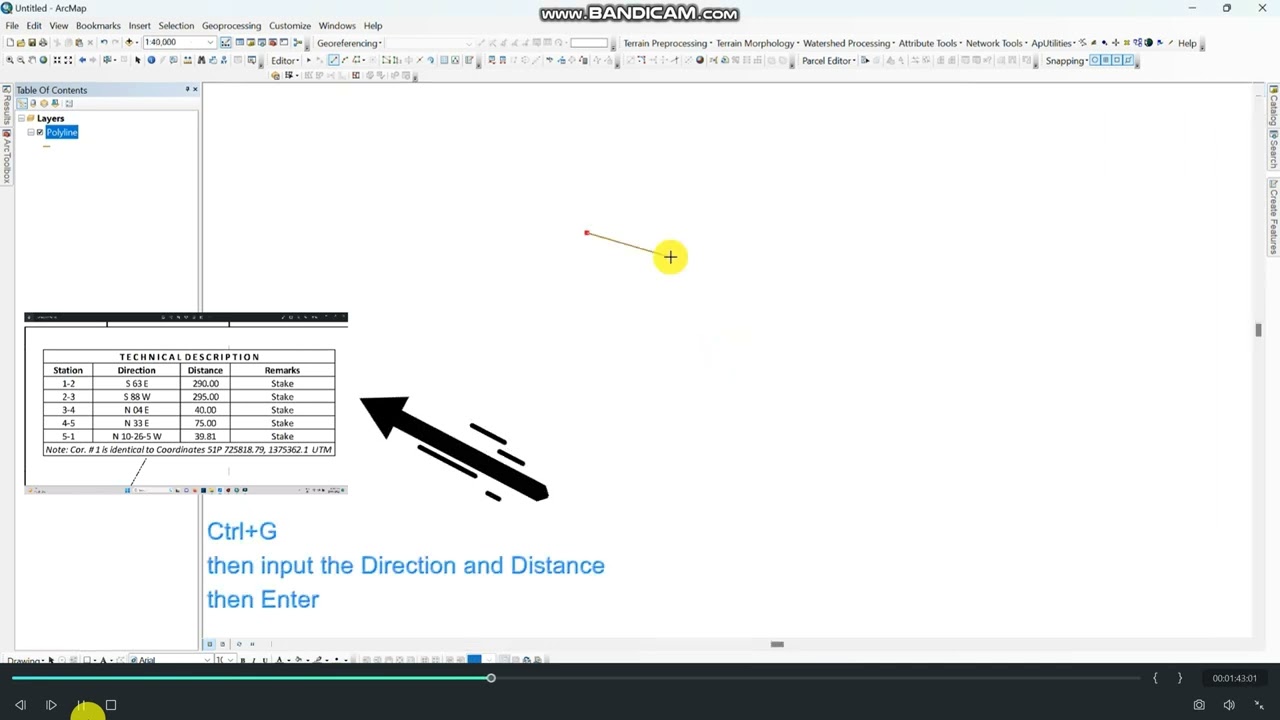 How to Plot Direction and Distance in ArcGIS