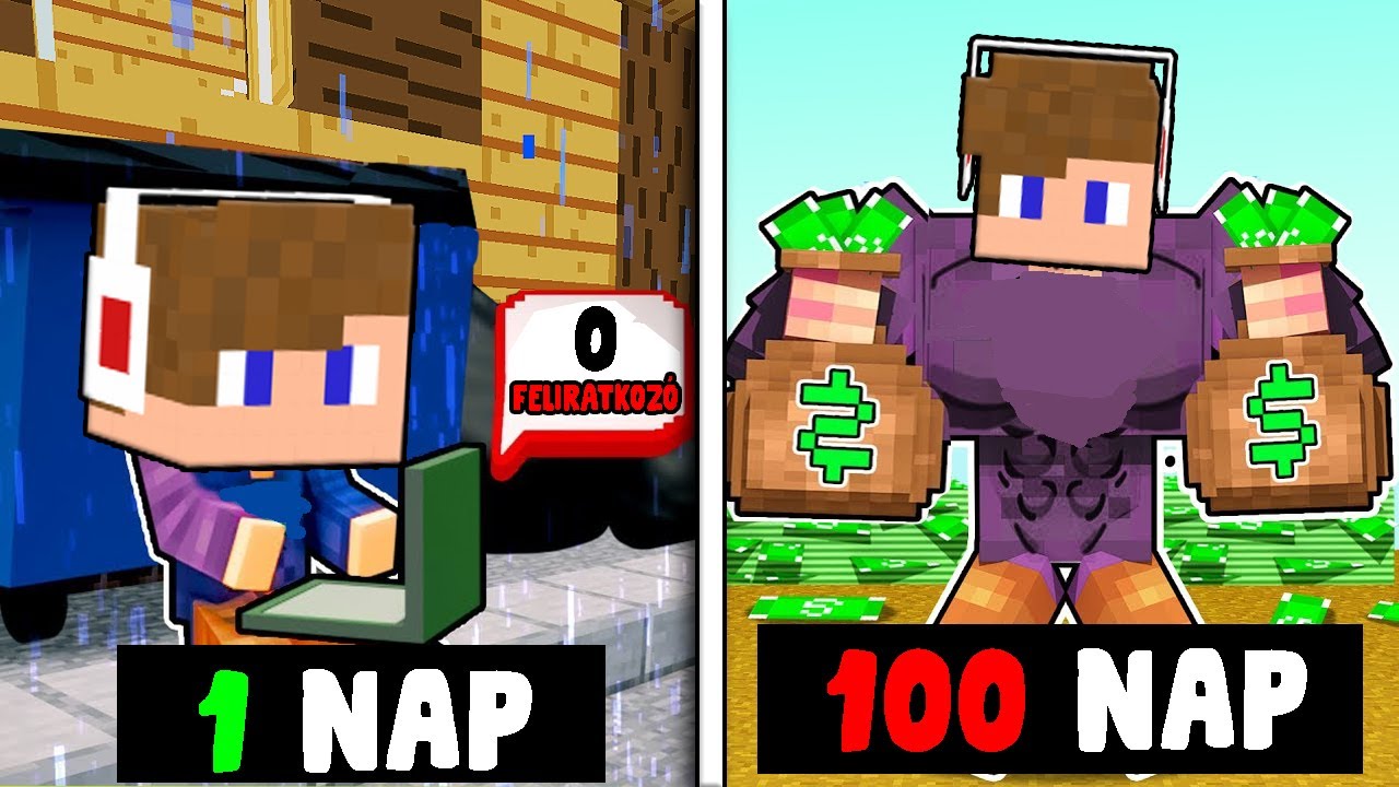100 NAPIG MR.BEAST VOLTAM A MINECRAFT-BAN! 😱