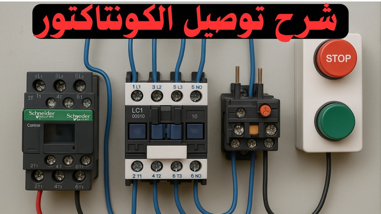 شرح الكونتاكتور  |أسهل طريقة توصيل كونتاكتور خطوة بخطوة للمبتدئين