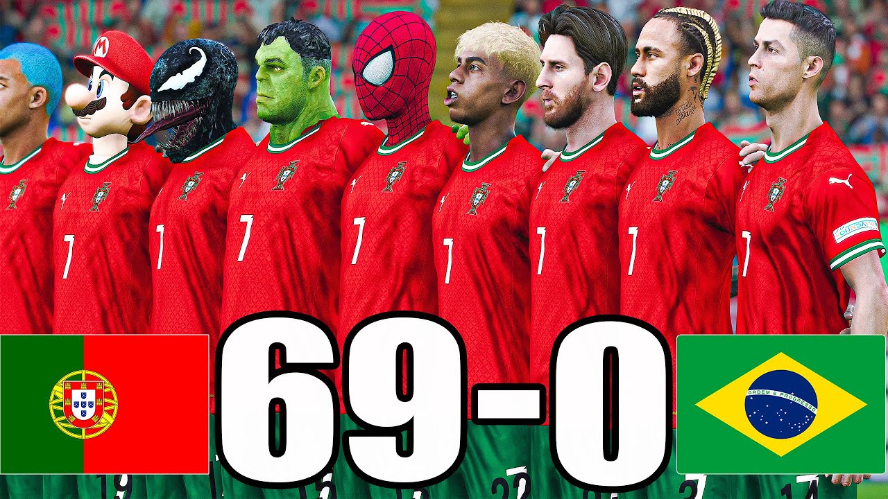 RONALDO,MESSI, SpiderMan, NEYMAR🌍 ماذا لو حدث رونالدو وميسي وسبايدرمان ونيمار وكل الستارز يلعبون معا