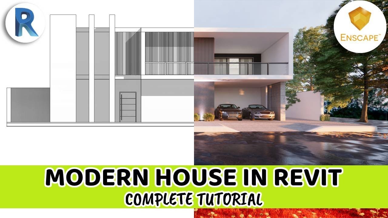 Учебное пособие по Revit Modern House [пошаговое руководство] | Потрясающие визуализации с Enscape
