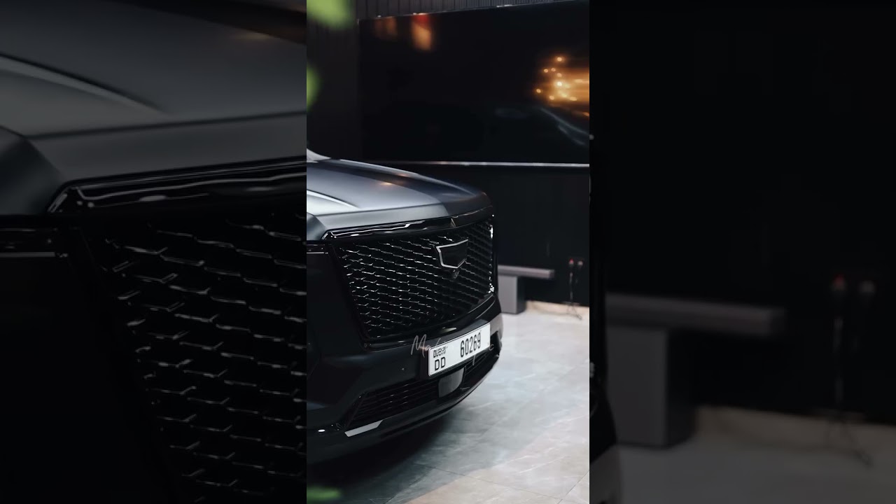 Full black  Wrapped  Mafia vibes  🖤The all new Cadillac Escalade at Huracan Evo — with custom r