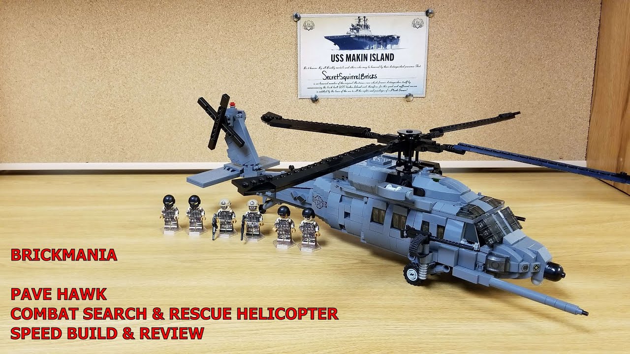 BRICKMANIA PAVE HAWK - БОЕВОЙ ПОИСКОВО-СПАСАТЕЛЬНЫЙ ВЕРТОЛЕТ, БЫСТРАЯ СБОРКА, ОБЗОР