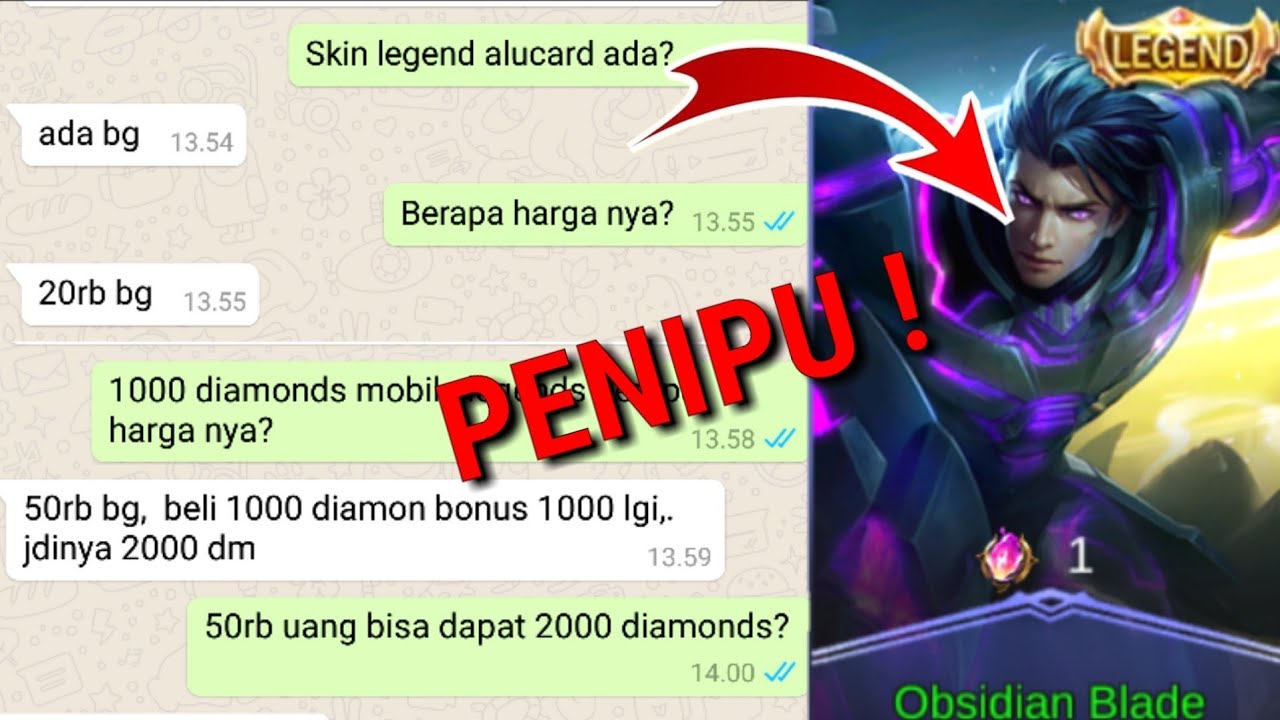 TANGKAP PENIPU YANG ADA DI MOBILE LEGENDS !