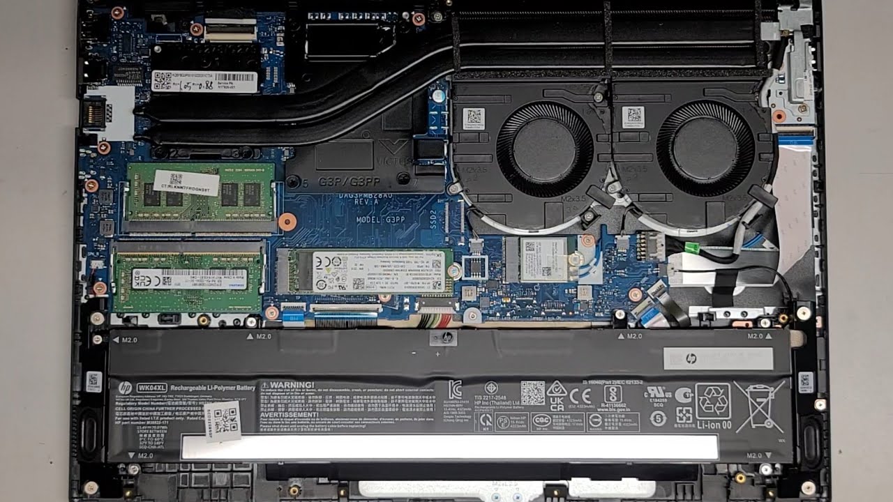 HP Victus Gaming Laptop 15-fb0028nr Disassembly RAM SSD Upgrade LCD Screen Battery Replacement