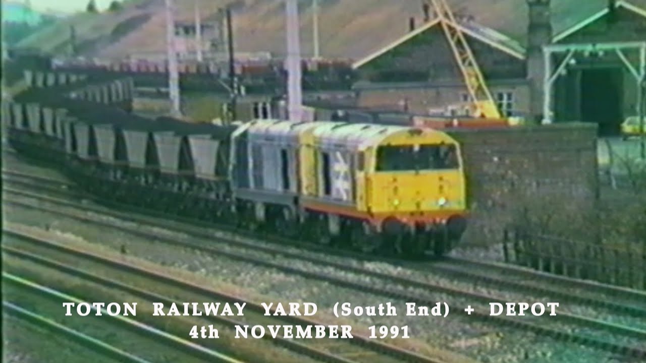 BR in the 1990s Toton Railway Yard South End on 4th November 1991