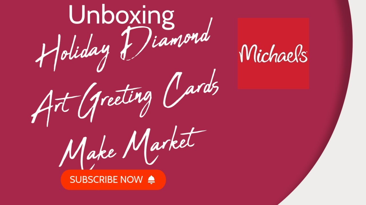 Holiday Christmas Diamond Art Greeting Cards Make Market  Michael's Unboxing #unboxing