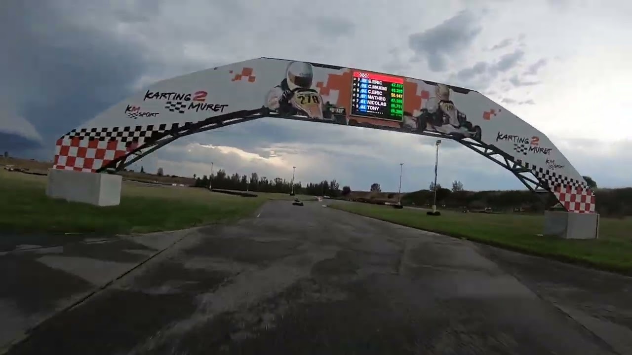 Essais libres Karting sur piste semi humide Karting2Muret Sept 2023