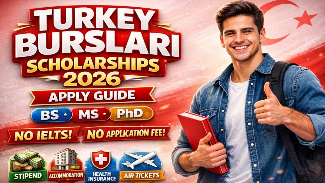 Turkey Burslari Scholarships 2026 Apply Guide | No IELTS | No Application Fee | BS, MS, PhD