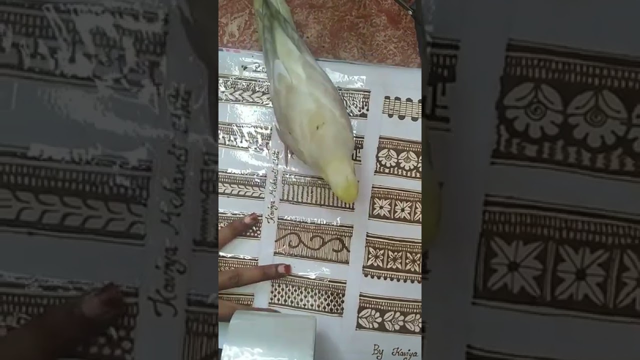 Proper way to seal Mehandi designs in paper 🥰🥰