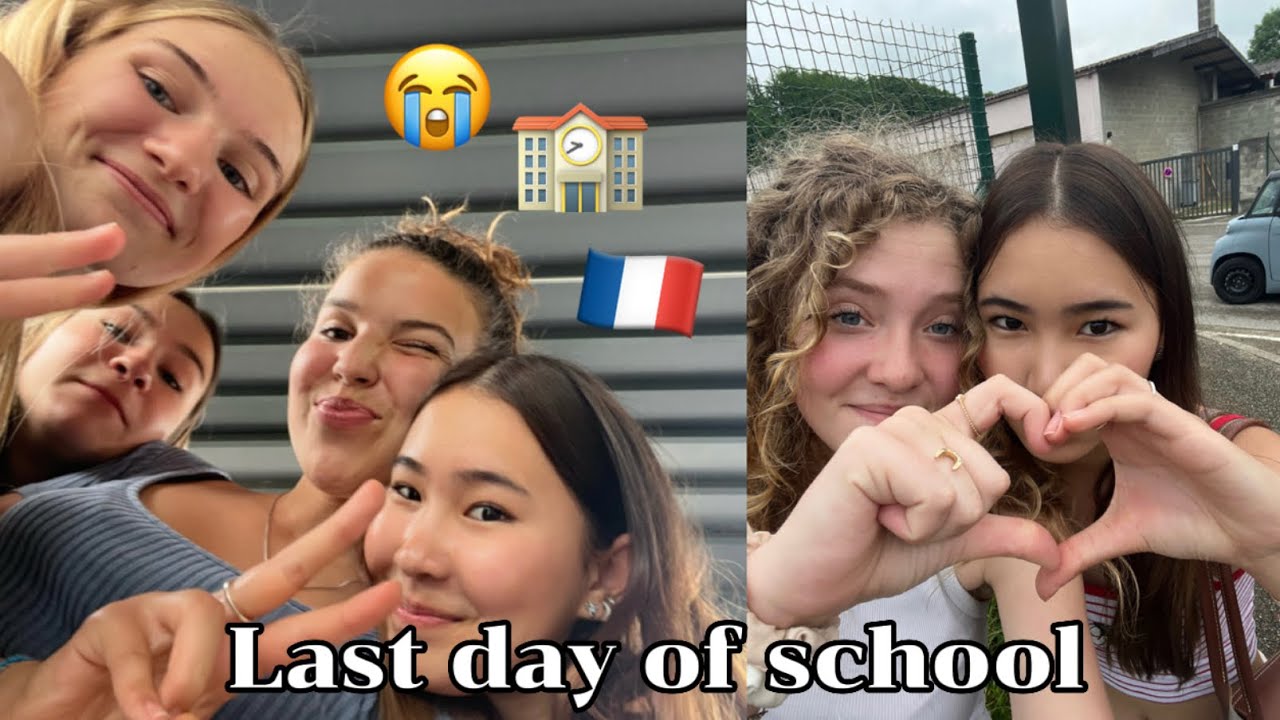 The last day of French school… รีวิวโรงเรียนรัฐบาลของฝรั่งเศส,, เรียนฟรี?!🤩 ไปโรงเรียนวันสุดท้าย😢