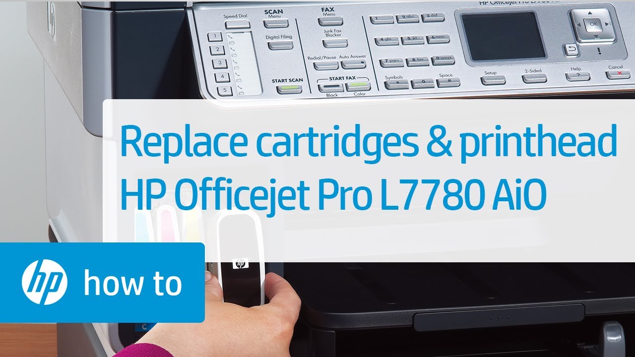 Replace the ink cartridges and printhead | HP Officejet Pro L7780 All-in-One Printer | HP Support