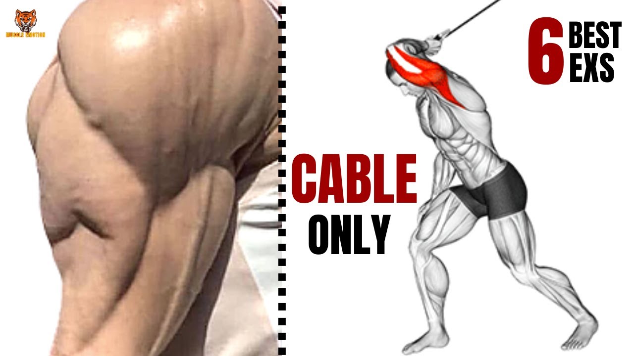5 BEST TRICEPS WORKOUT AT GYM WITH CABLE ONLY
