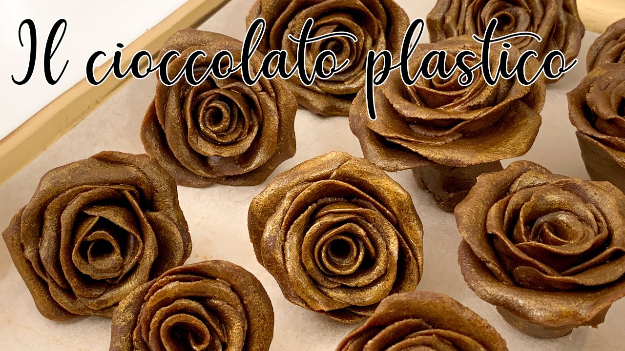 Il CIOCCOLATO PLASTICO: alternativa alla PASTA di ZUCCHERO (tutorial ROSE)